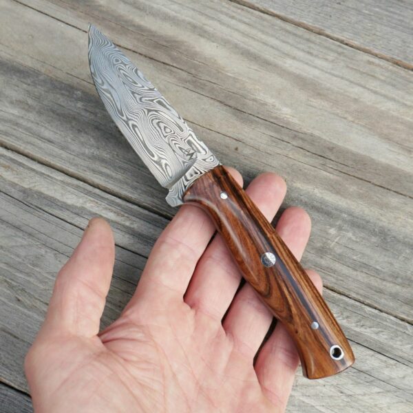 Jagdmesser kompakt Damast Thor – Bild 4