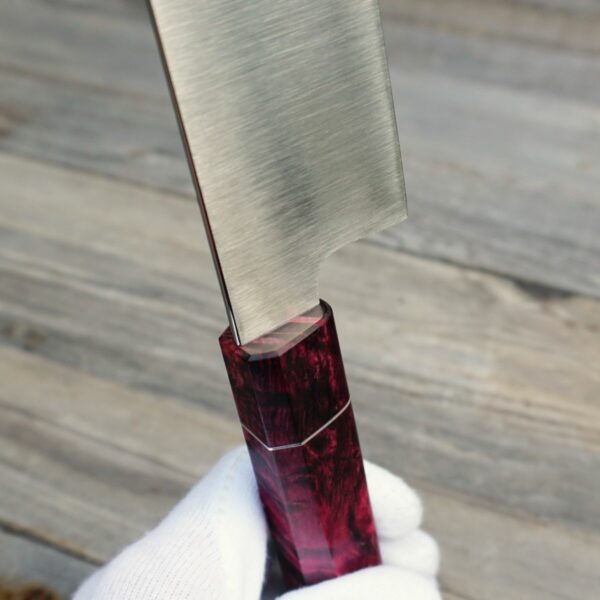 Küchenmesser Santoku 180 Maserbirke – Bild 3