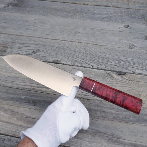 Küchenmesser Santoku 180 Maserbirke – Bild 5