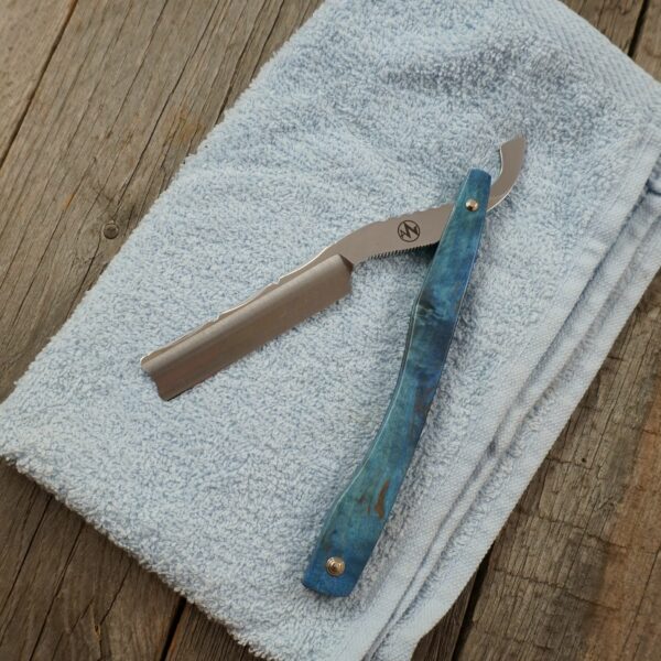 Rasiermesser 5/8'' mit Heft aus Maserbirke – Bild 3