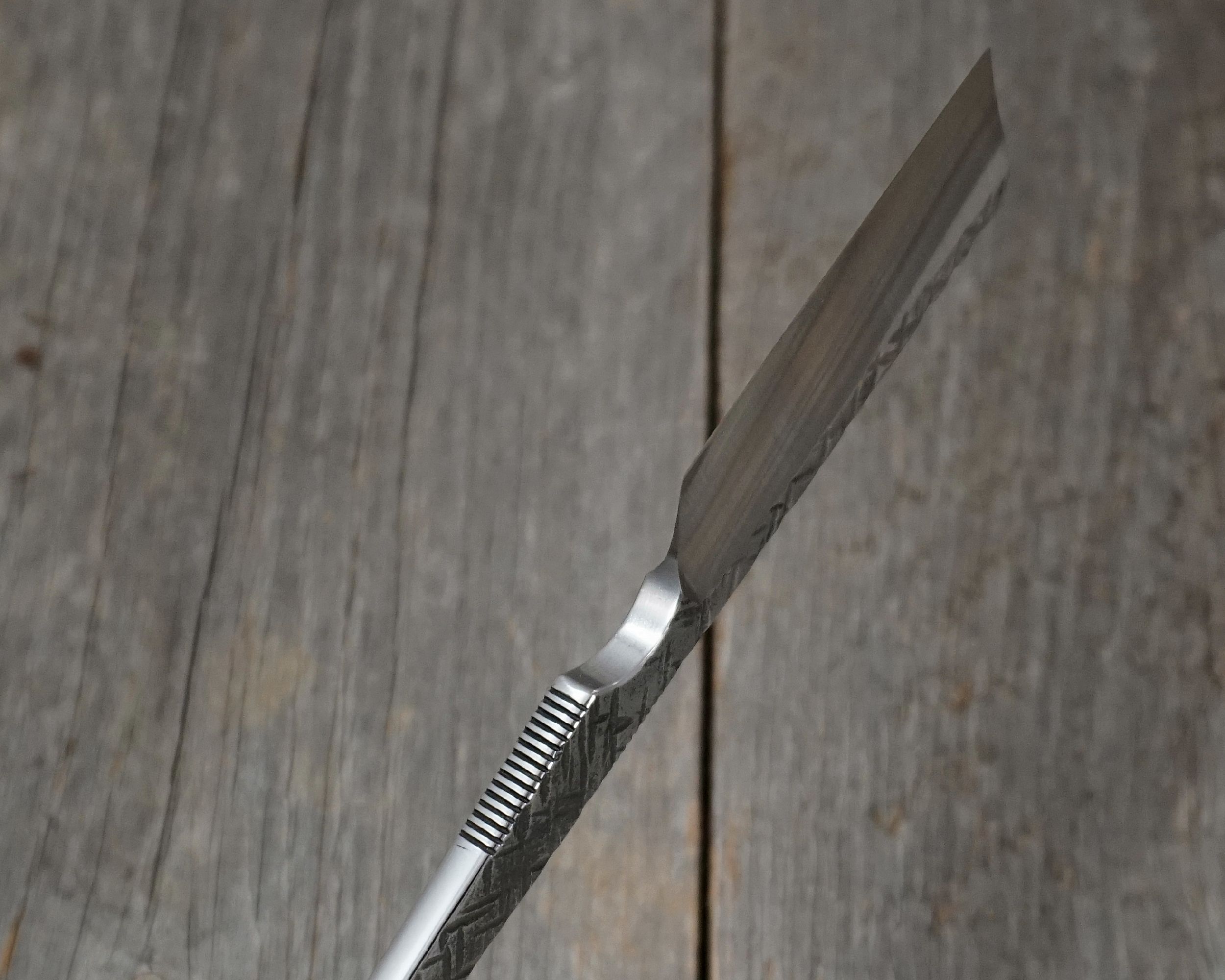 Rasiermesser Kamisori geschmiedet mit franz. Kopf u. Filework – Bild 7